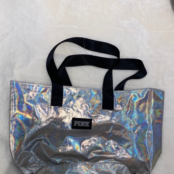 Pink holo beach bag - Picture 2 of 2